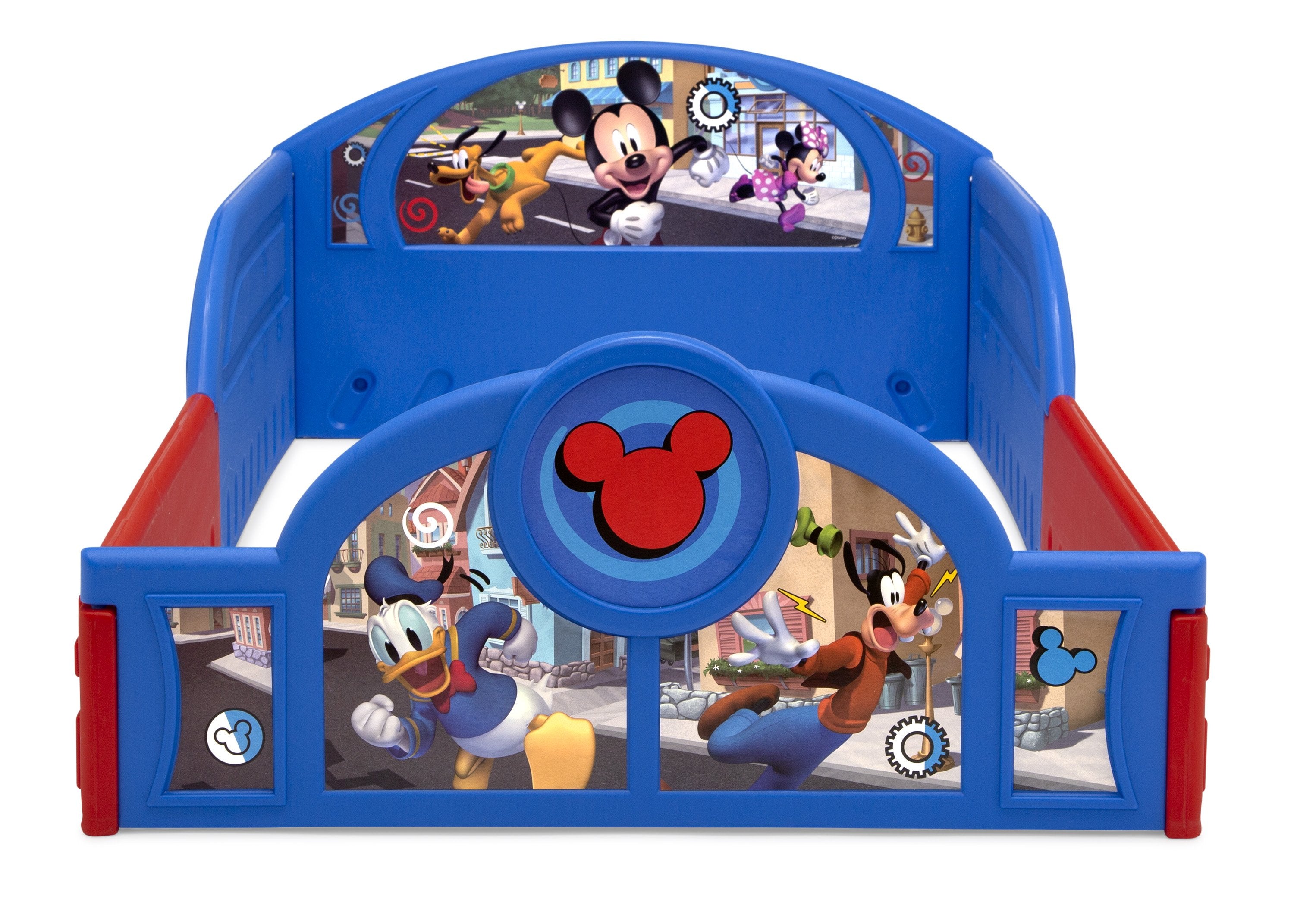 Disney - 758TT Mickey Mouse Plastic Sleep and Play Toddler Bed - Delta Children