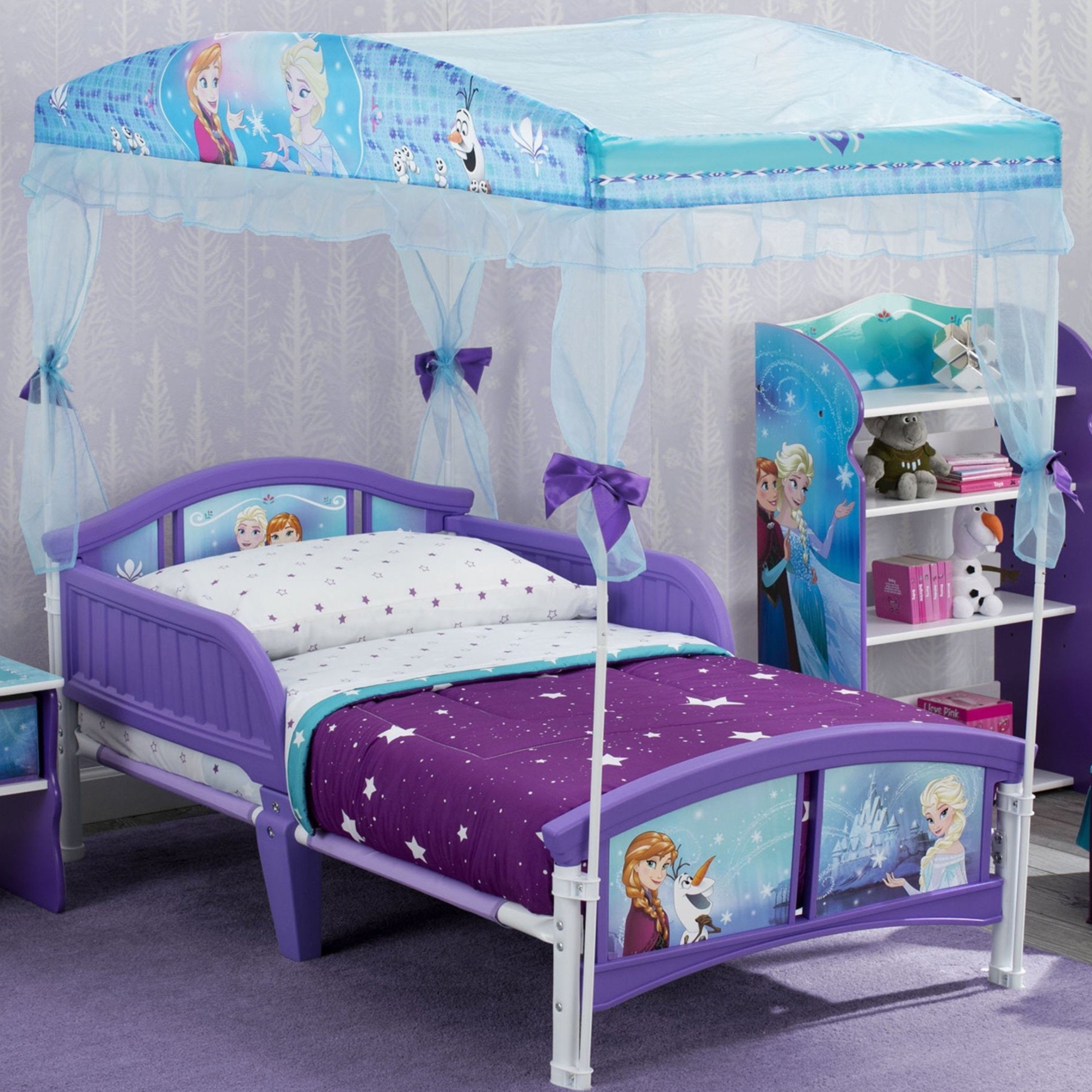 frozen bed tent Delta Children Canopy Toddler Bed, Disney Frozen