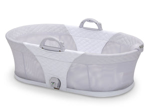 2-in-1 Moses Basket Bedside Bassinet Sleeper White (100) 3