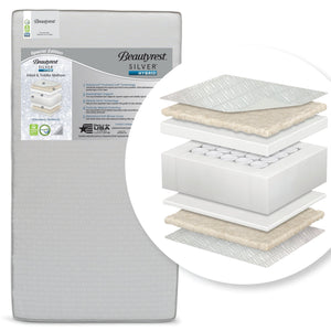 Beautyrest Silver Special Edition Hybrid Crib and Toddler Mattress, Main View 12