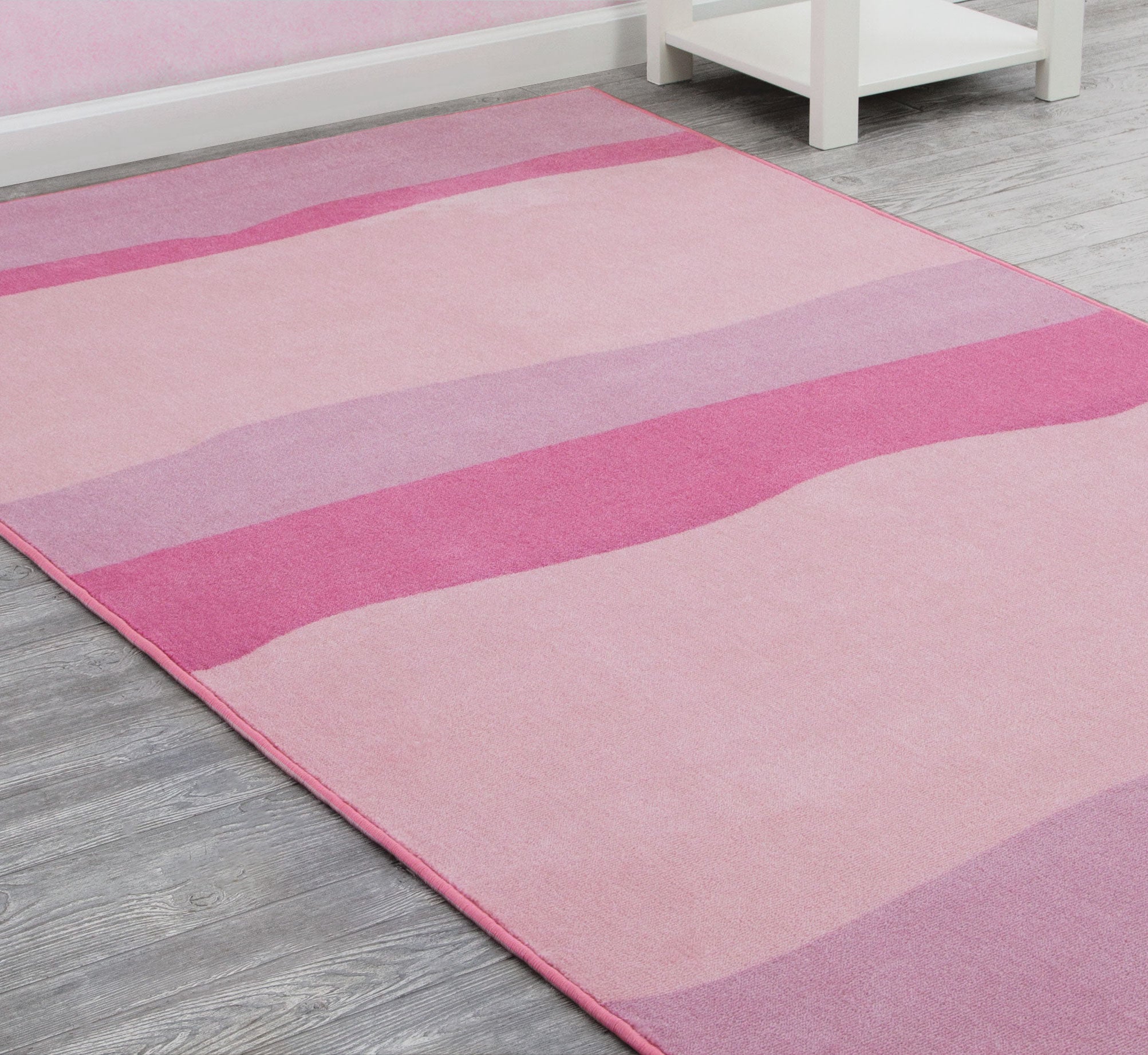 Delta Children Kids Ombre Rectangle Area Rug, 53-Inch*59-Inch, Pink
