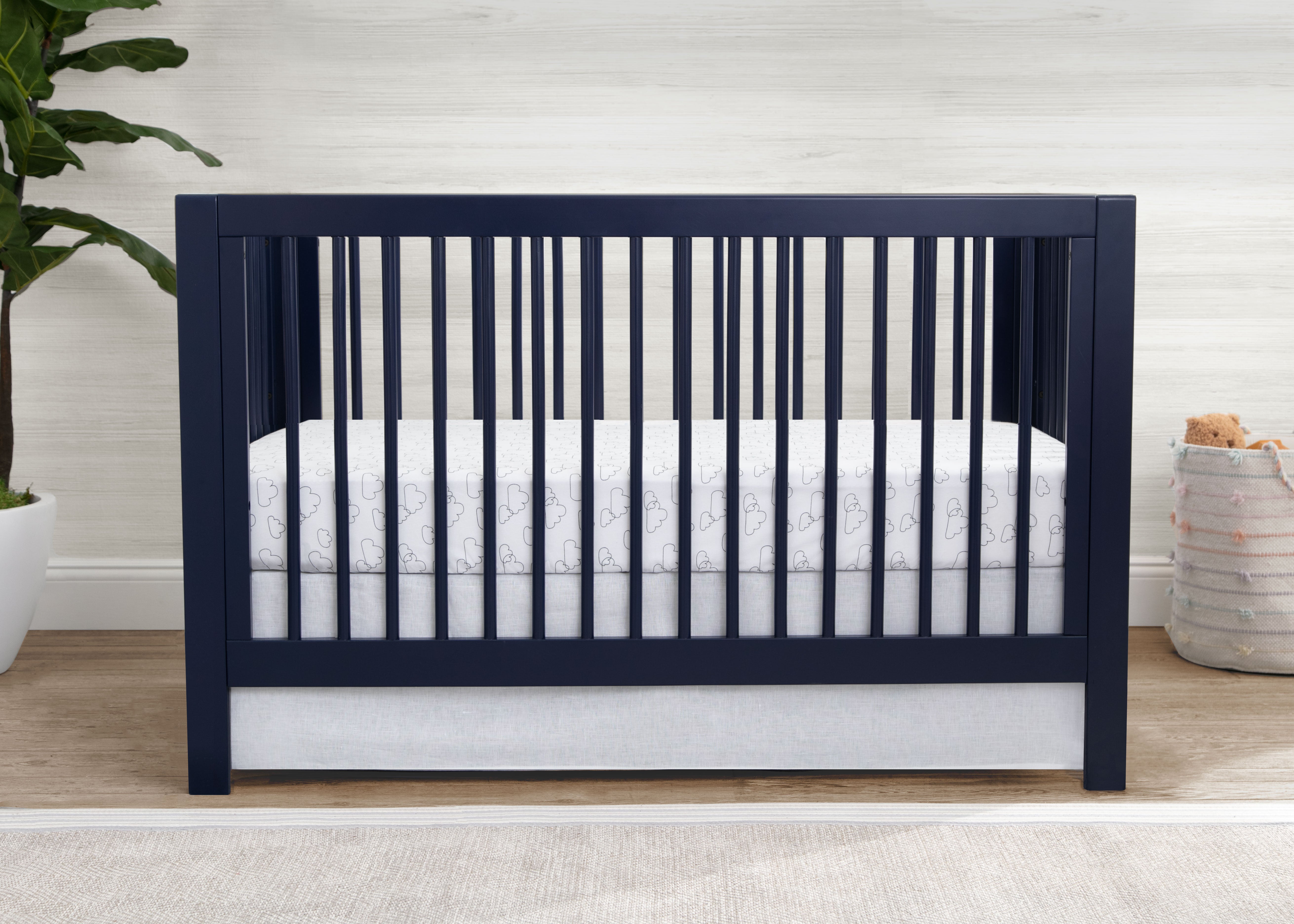Linen crib skirt outlet