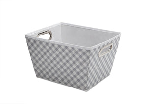 Delta Children Gingham Grey (058) Deluxe Water-Resistant Rectangle Tapered Tote a2a 16