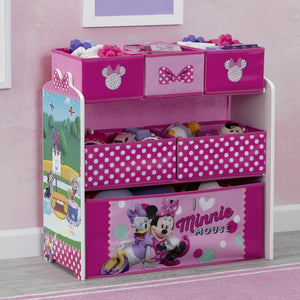 Delta Children Minnie Mouse (1063) Design and Store 6 Bin Toy Organizer, Hangtag View 1