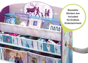 Delta Children Frozen 2 (1097) Deluxe Toy and Book Organizer, Stickers View 6