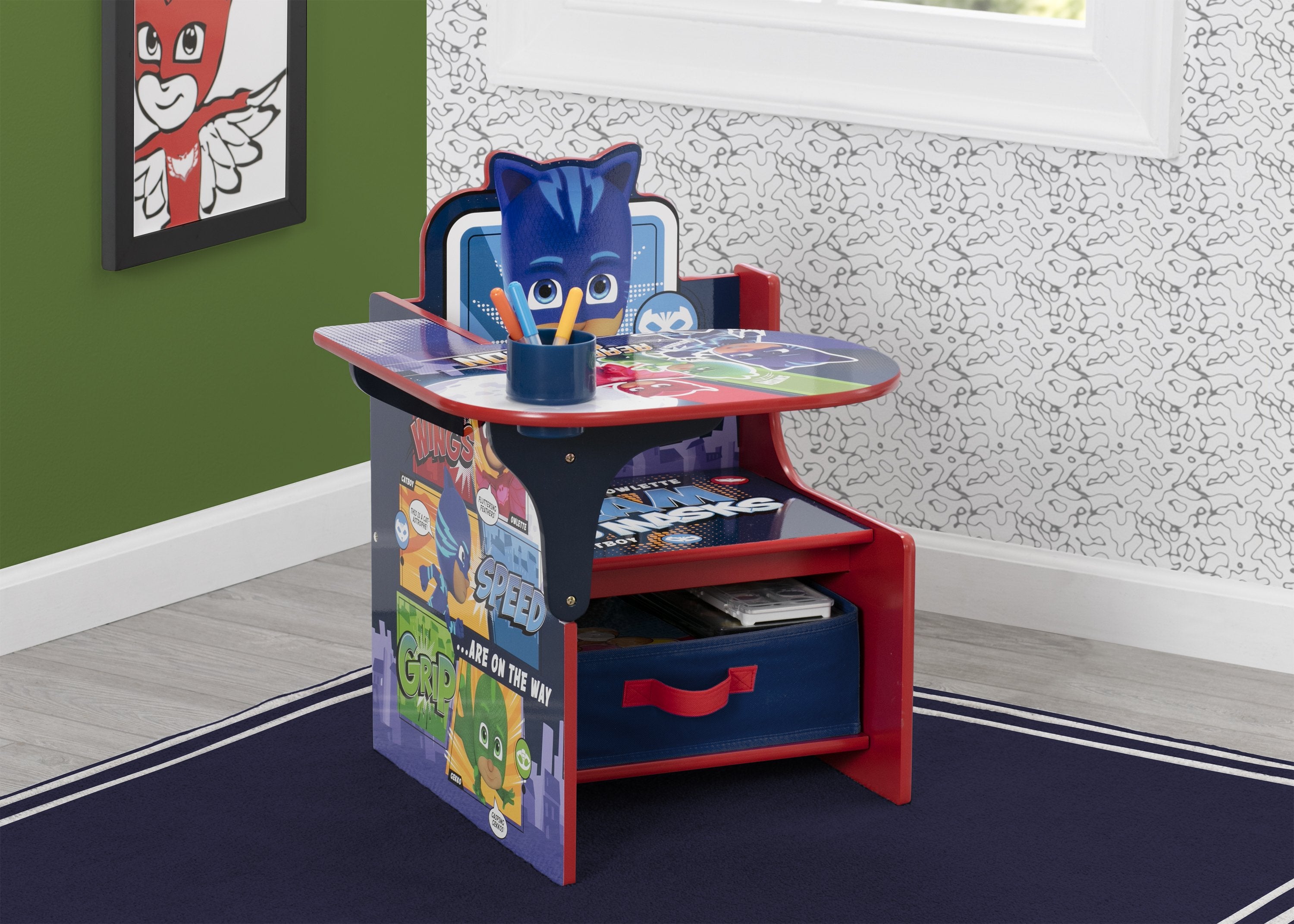 PJ Masks Chair Desk with Storage Bin - Delta Children