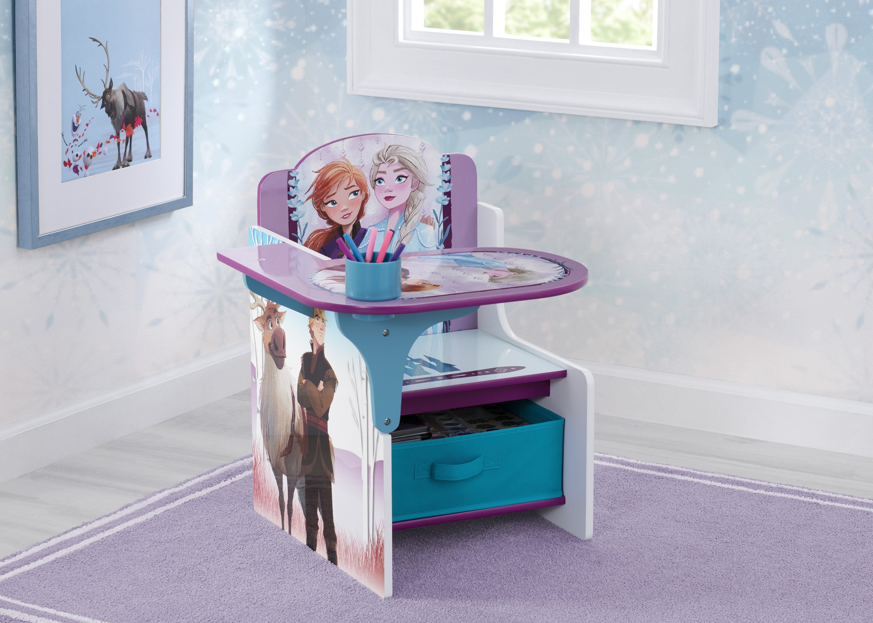 Disney frozen ii chair desk with storage bin by delta store children