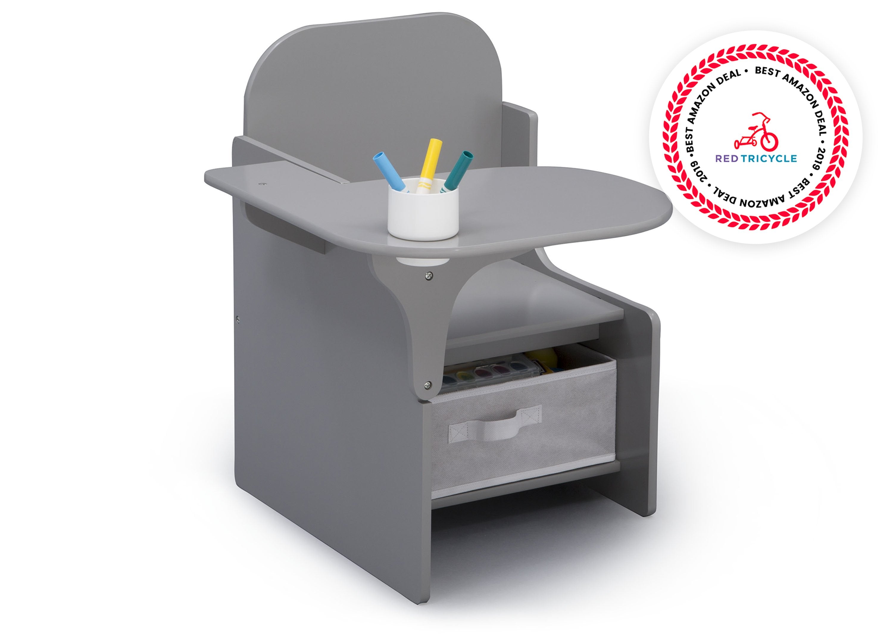 delta children desk Delta Children Classic Chair Desk With Storage Bin, Grey
