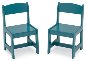 MySize Wood Kids Chairs for Playroom Teal (7474C) 13