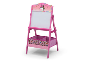 Delta Children Rainbow Dreams (1221) Wooden Activity Easel with Storage, Left Silo View 2