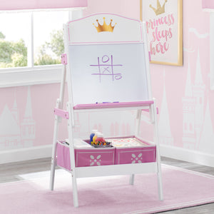 Delta Children Love Girl (1187) Princess Crown Wooden Activity Easel with Storage, Hangtag View 13