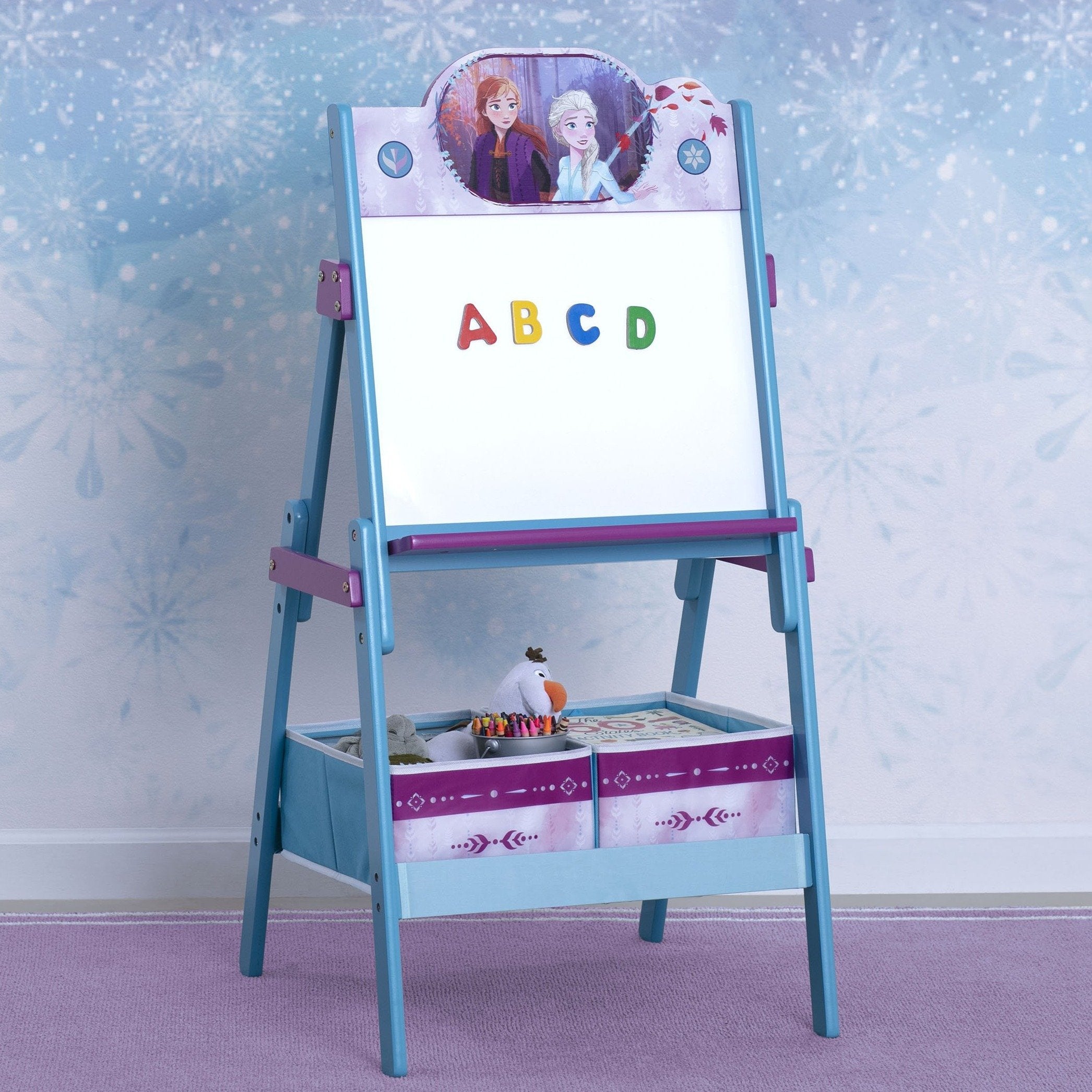 Frozen II Wooden Activity Easel with Storage - Delta Children