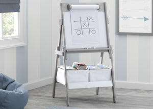 Delta Children Grey (026) Classic Kids Whiteboard/Dry Erase Easel with Paper Roll and Storage Hangtag View 0