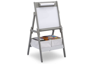 Delta Children Grey (026) Classic Kids Whiteboard/Dry Erase Easel with Paper Roll and Storage Right Silo View 2