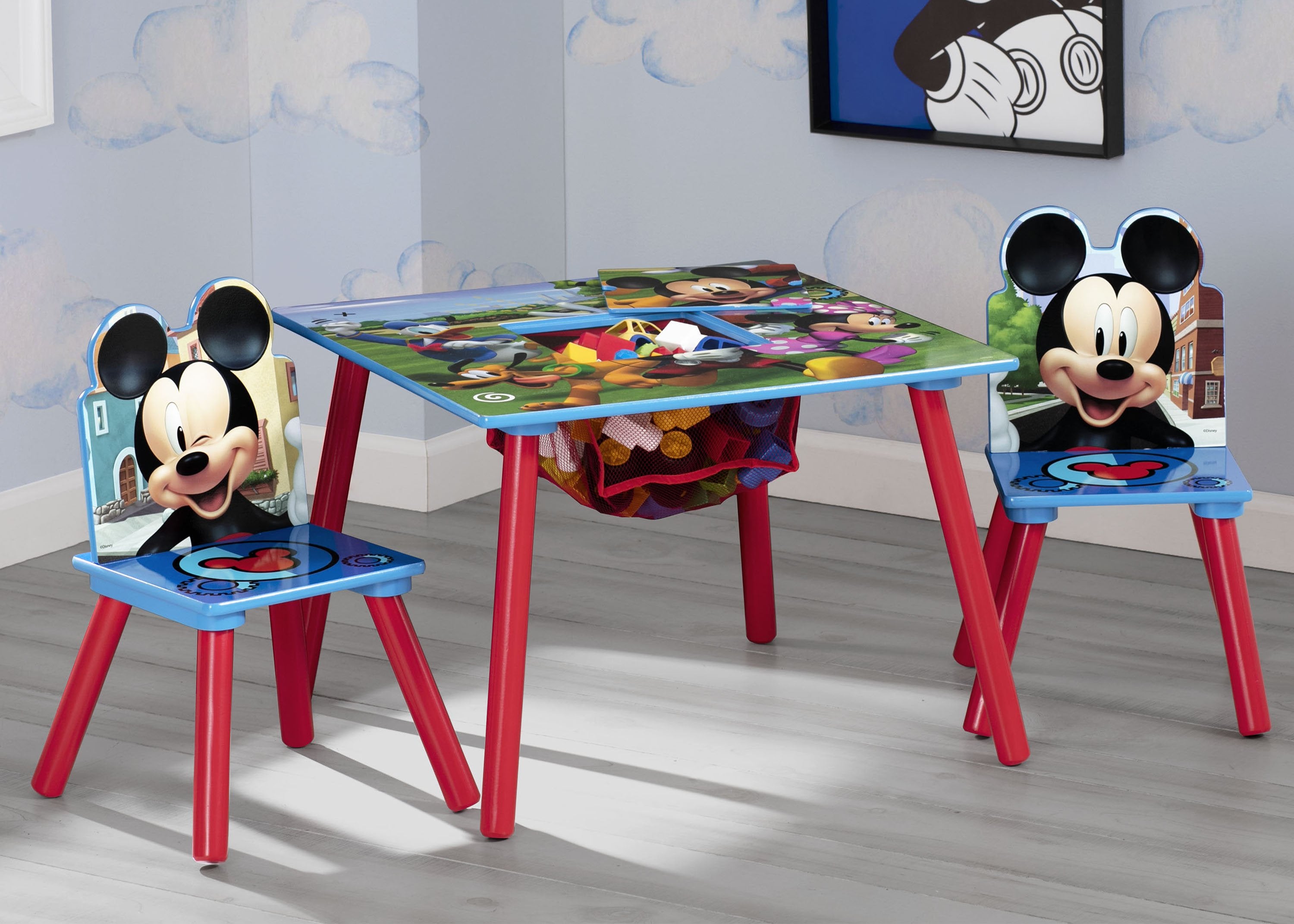 Mickey Mouse Kids Table and Chair Set with Storage Delta Children