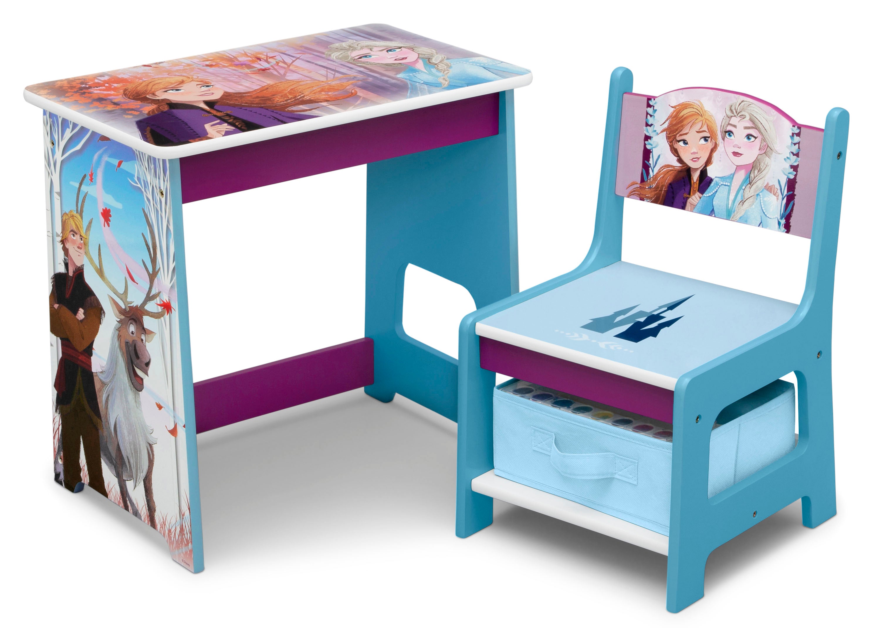 Frozen II Kids Wood Desk and Chair Set Delta Children