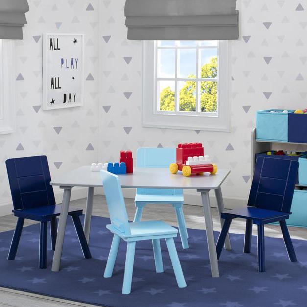 delta children's table and chairs Kids Table and Chair Set (4 Chairs Included)