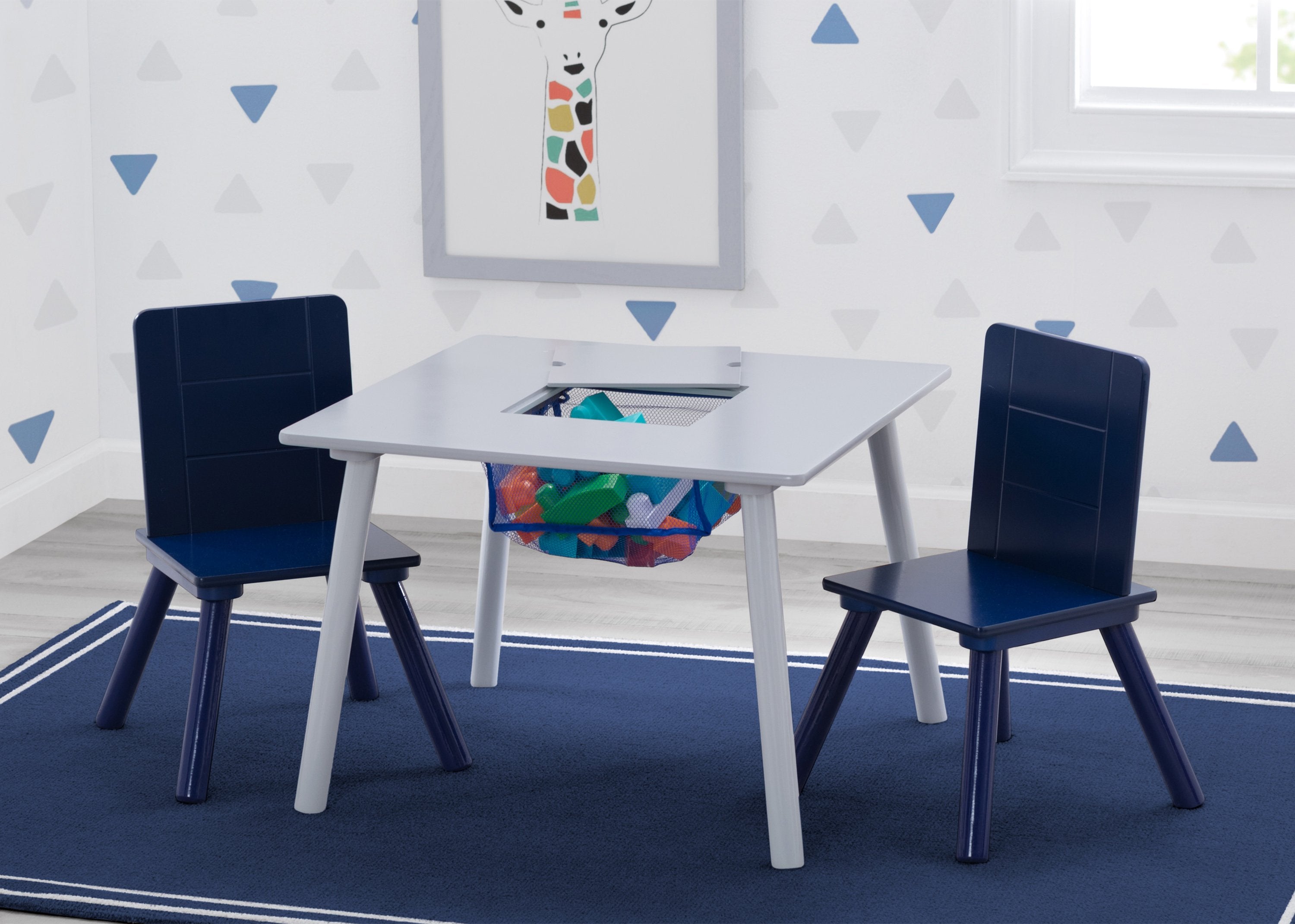 delta children's table and chair set Delta Children Kids Table and 2 Chair Set with Storage