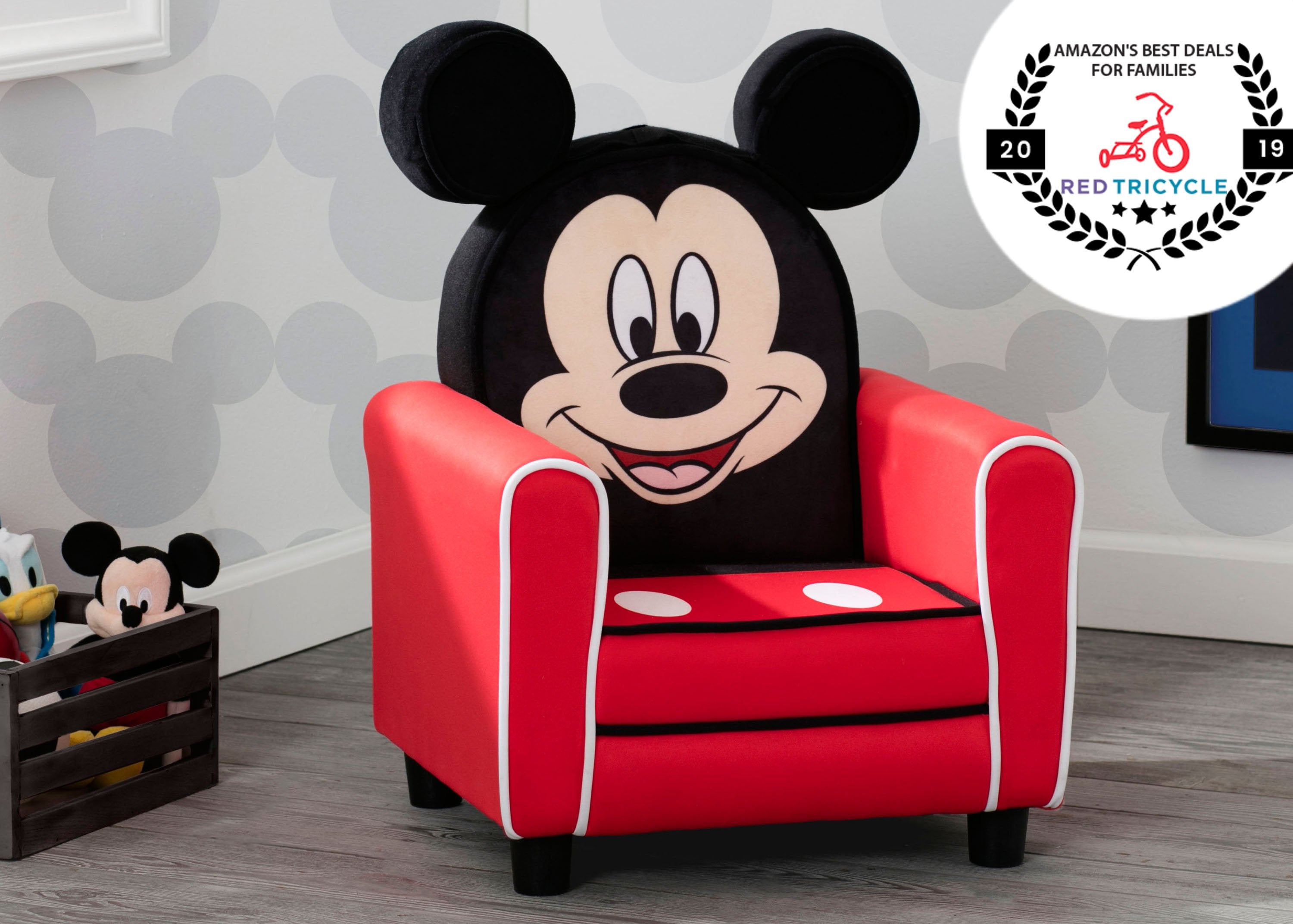 Mickey Mouse Figural Upholstered Kids Chair Delta Children