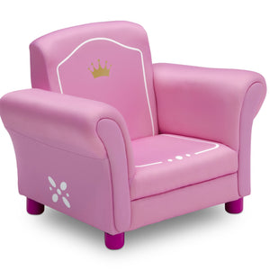 Delta Children Love Girl (1187) Princess Crown Kids Upholstered Chair, Right Silo View 8