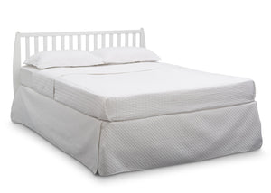 Delta Children Bianca White (130) Taylor 4-in-1 Convertible Crib (W10040), Silo Full Size Bed, b5b 9