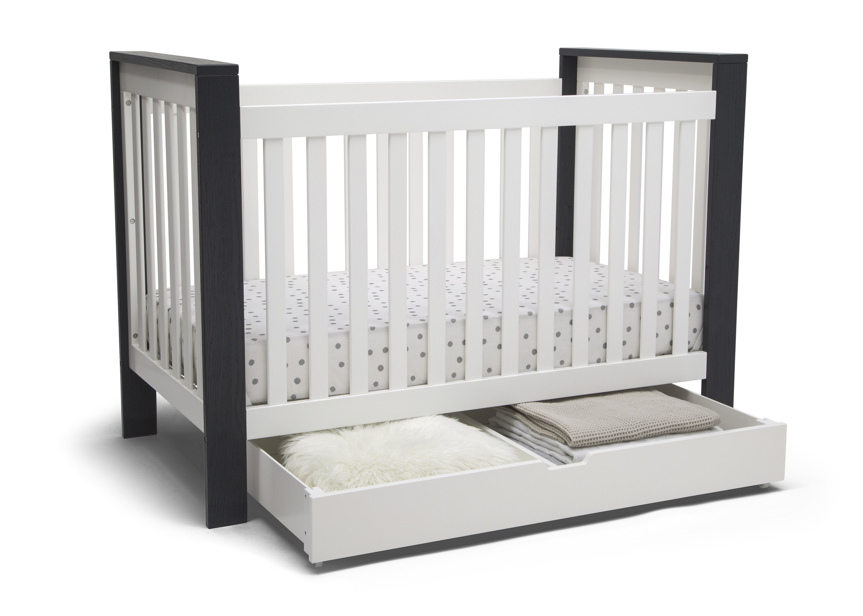 Miles 4in1 Convertible Crib + Under Crib RollOut Delta Children