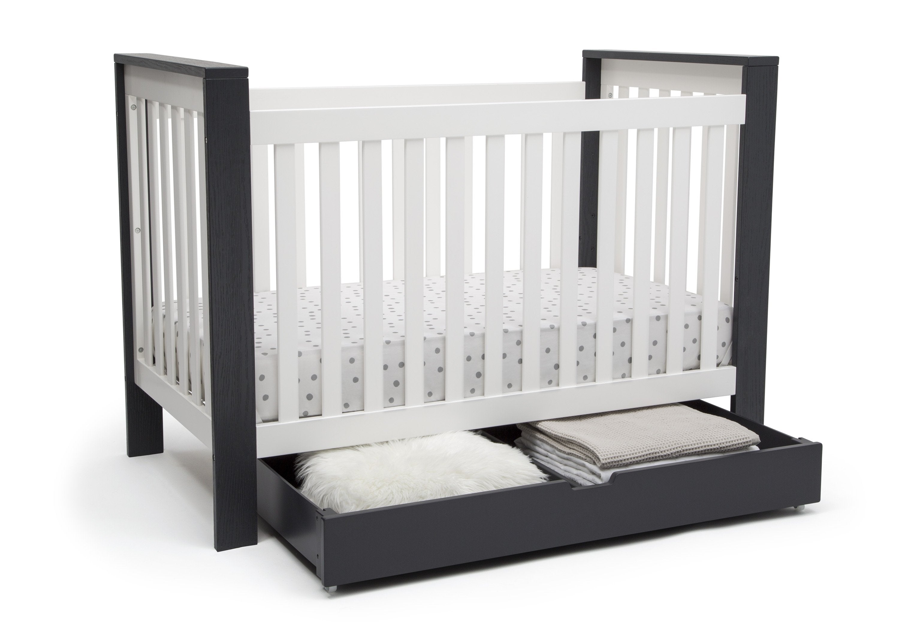 delta children cassie 4-in-1 convertible crib with underdrawer Miles 4-in-1 Convertible Crib + Under Crib Roll-Out