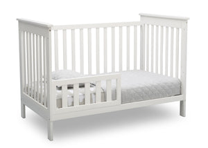 Delta Children Bianca White (130) Adley 3-in-1 Crib (W102130) Toddler Bed b4b 6