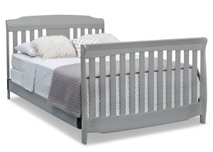 Delta Children Grey (026) Westminster 6-in-1 Convertible Crib, Right Full Bed Silo View 7