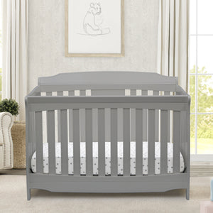 DCB: Delta Children Grey (026) Westminster 6-in-1 Convertible Crib, Front Crib Silo View 7