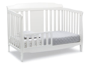 Delta Children Bianca White (130) Westminster 6-in-1 Convertible Crib, Right Toddler Bed Silo View 12