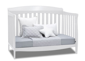 Delta Children Bianca White (130) Colton 6-in-1 Convertible Crib, Right Day Bed Silo View 15