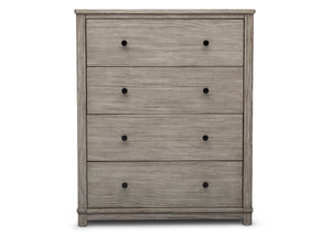 Simmons Kids Rustic White (119) Monterey 4 Drawer Chest, Front Silo View 8
