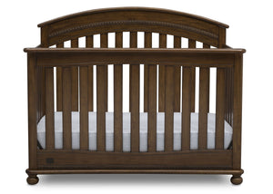 Delta Children Antique Chestnut (2100) Aden 4-in-1 Convertible Crib (W337550) Front Facing Silo, c2c 16