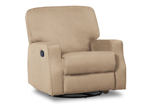 Delta Children Beige (276) Charlie Nursery Recliner Swivel Glider Chair (W2520210C), Silo Side, a2a 0