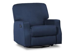 Delta Children Navy (467) Carson Nursery Recliner Swivel Glider Chair (W3520210C), Silo Side, b2b 1