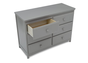 Delta Children Grey (026) Emerson 6 Drawer Dresser, Open Drawer View 10