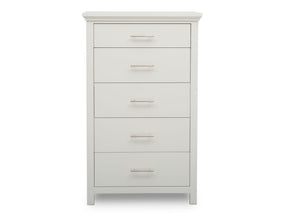 Simmons Kids Bianca White (130) Avery 5 Drawer Chest, Front Silo View 7
