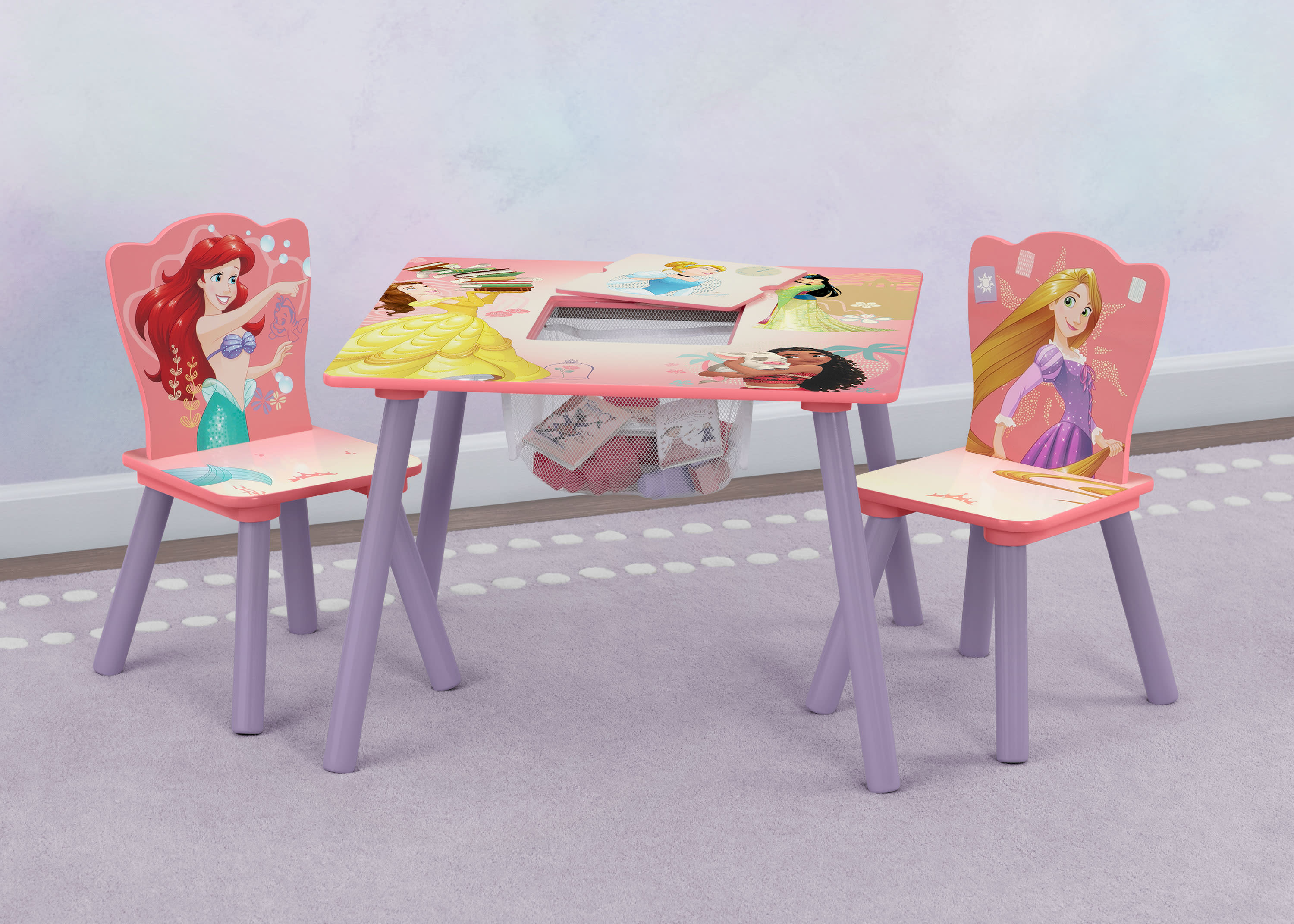 Princess Table and Chair Set with Storage Delta Children