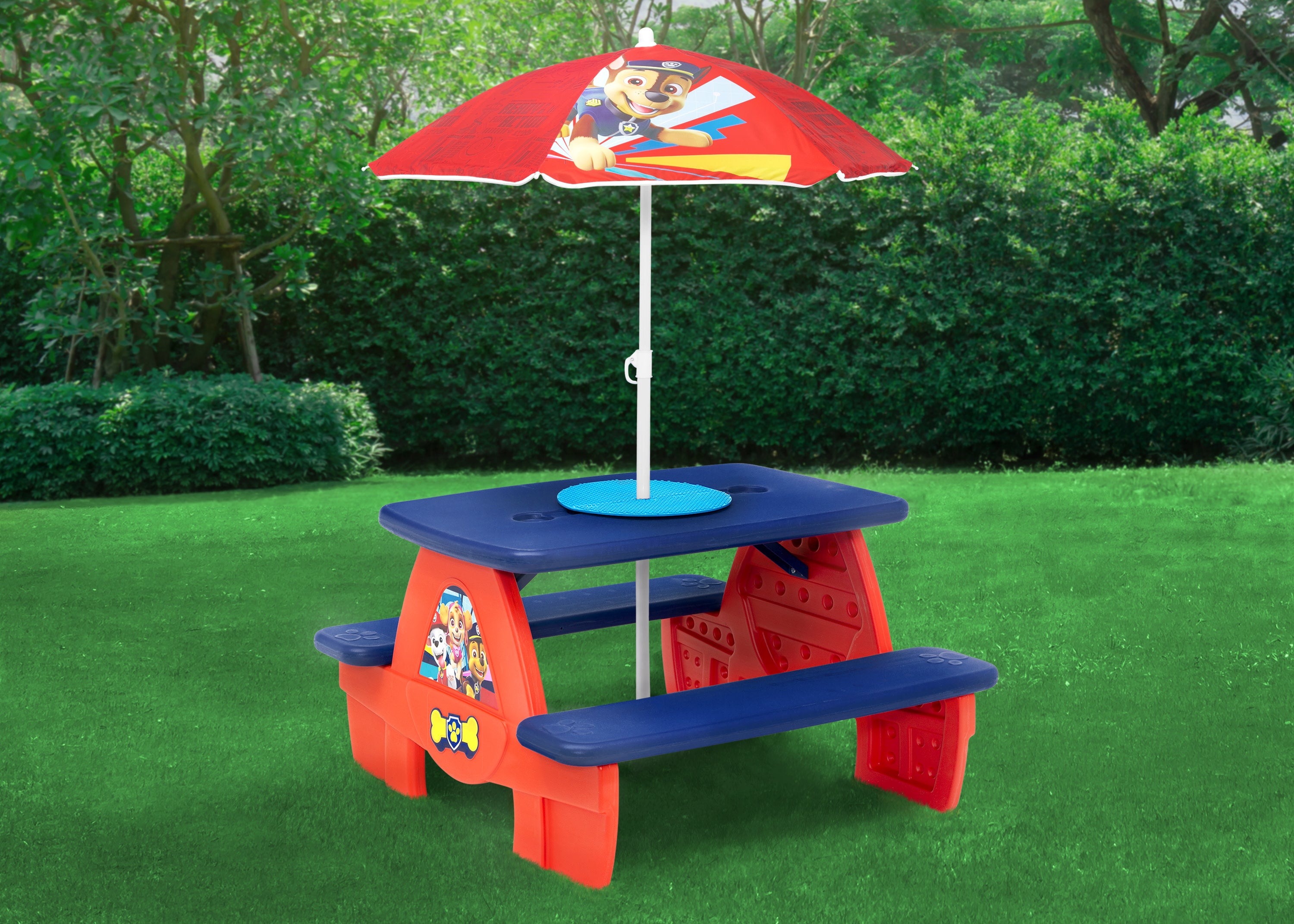 Paw Patrol 4 Seat Activity Picnic Table with Lego