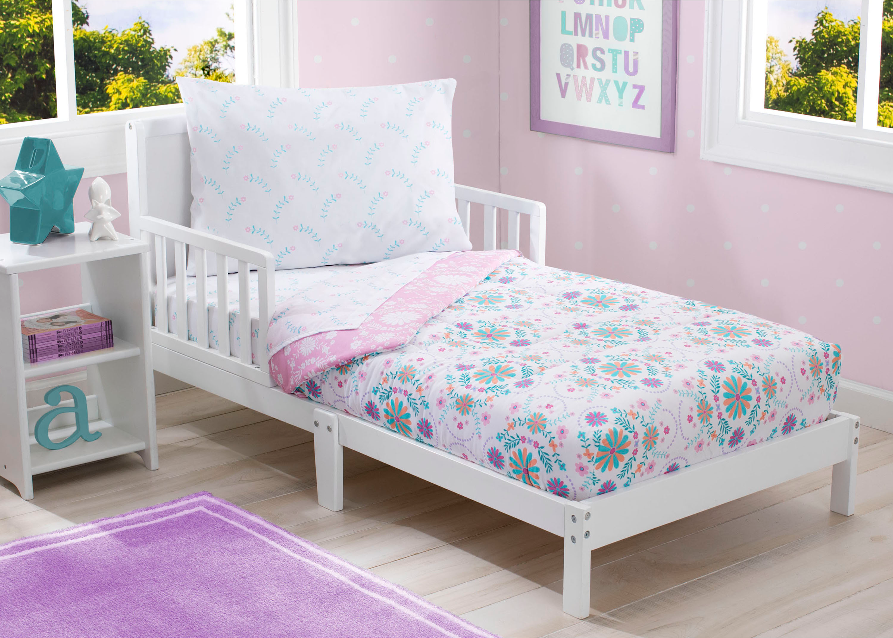 Girls 4 Piece Toddler Bedding Set Delta Children