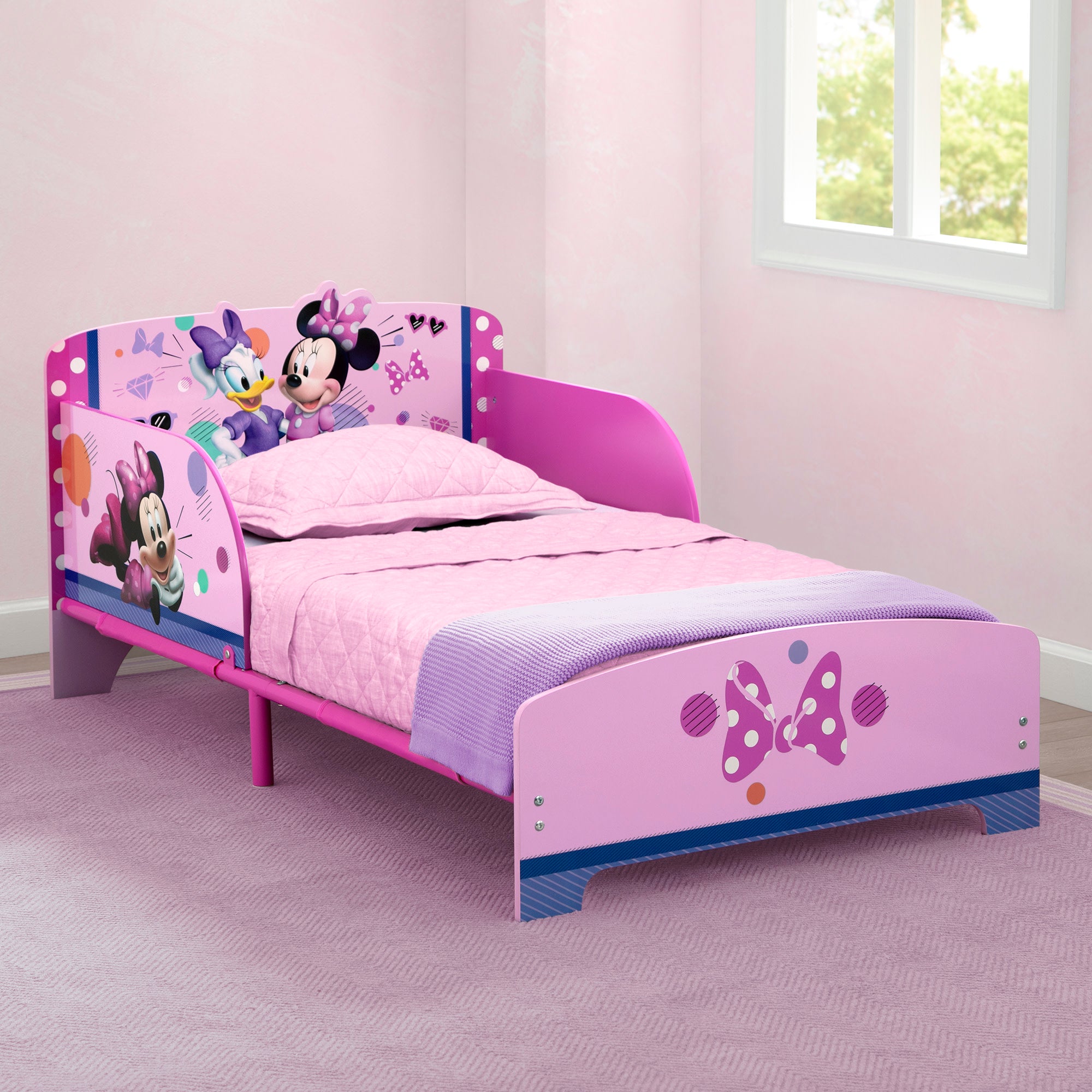 Disney minnie mouse wood twin bed hot sale