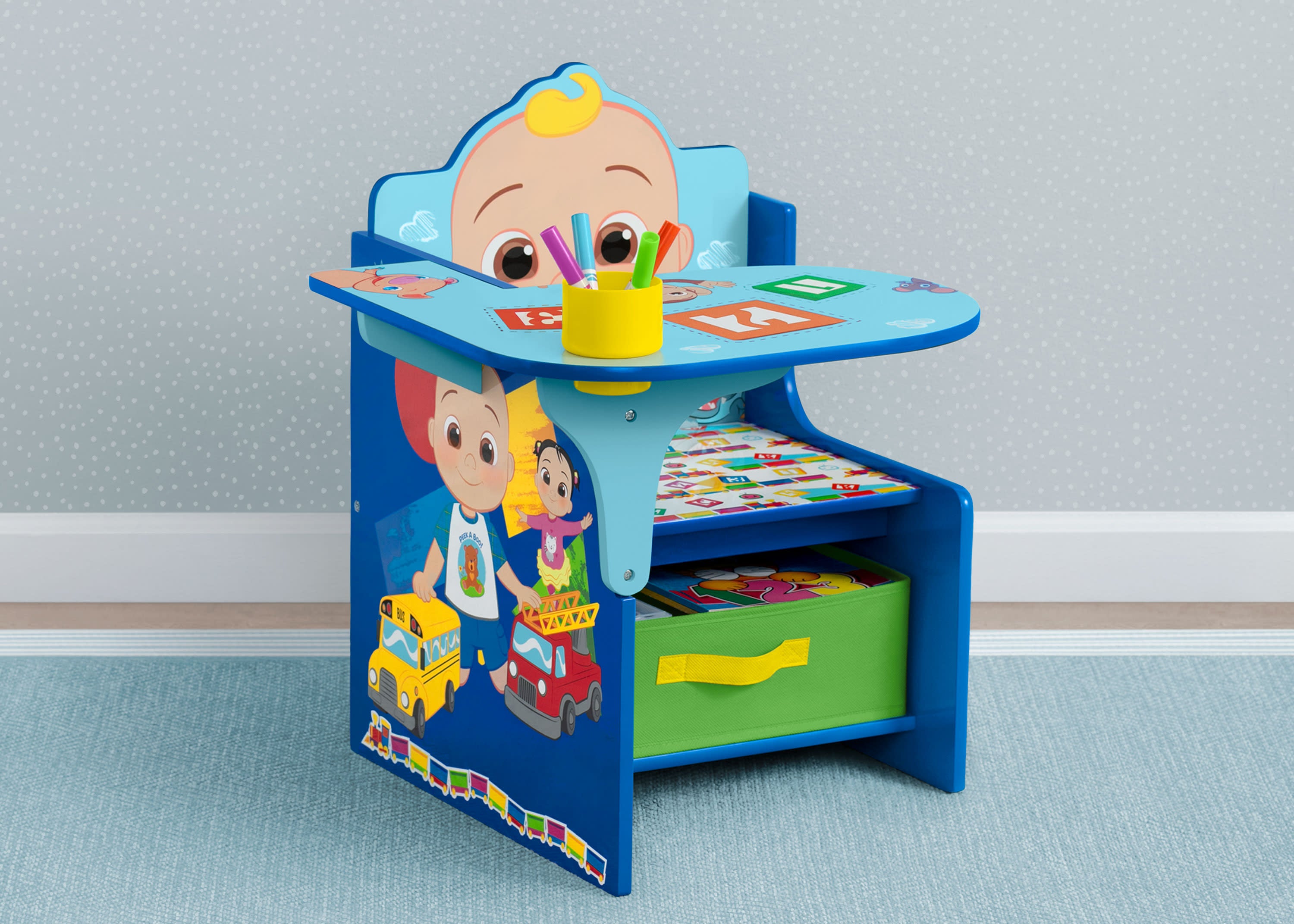 CoComelon Chair Desk with Storage Bin Delta Children