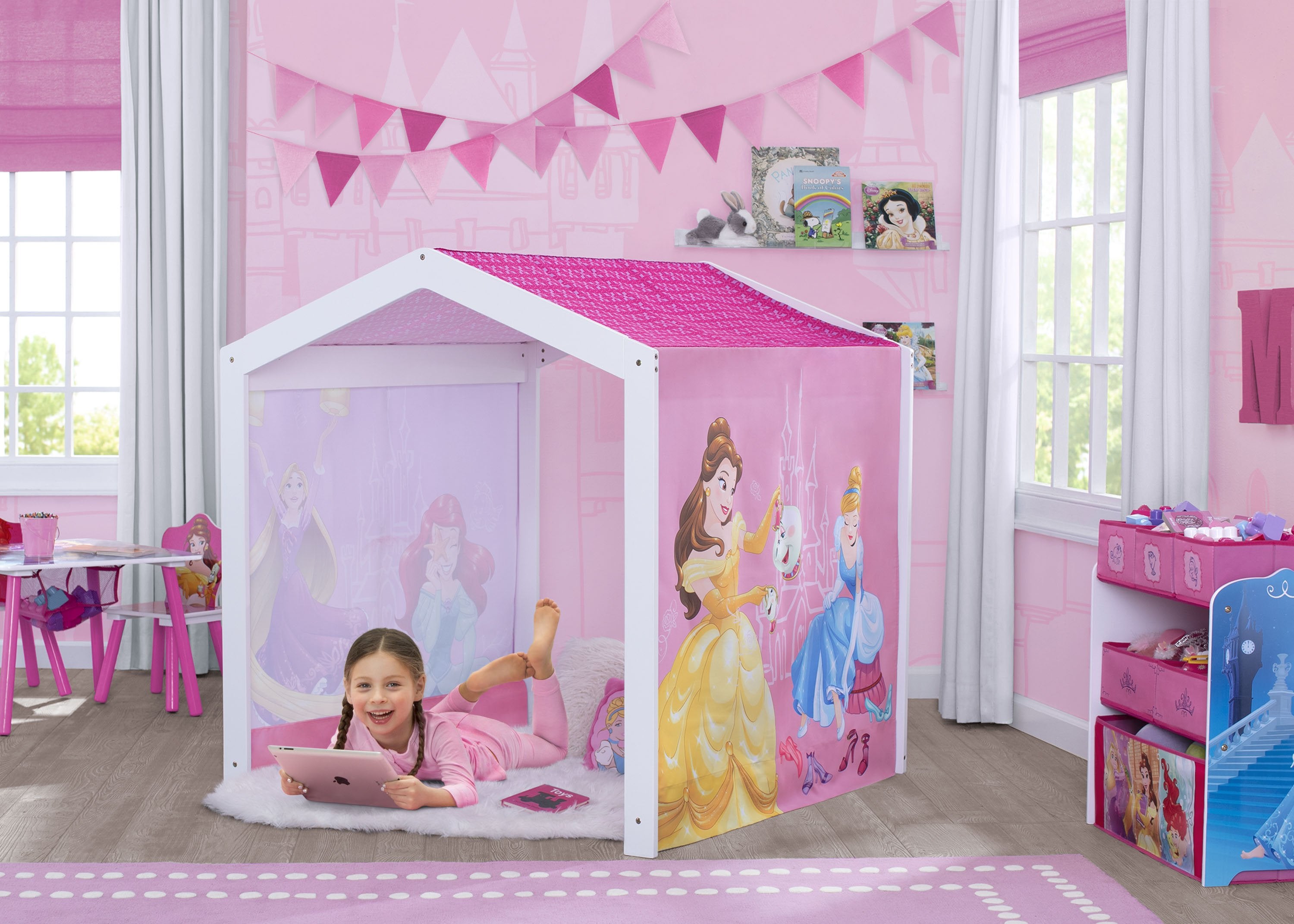 Kids' Rug, Princess Castle Play mat for Girls' Room Décor 59“ x 39