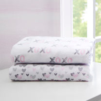 Hearts N Kisses Fitted Crib Sheets - 2 Pack