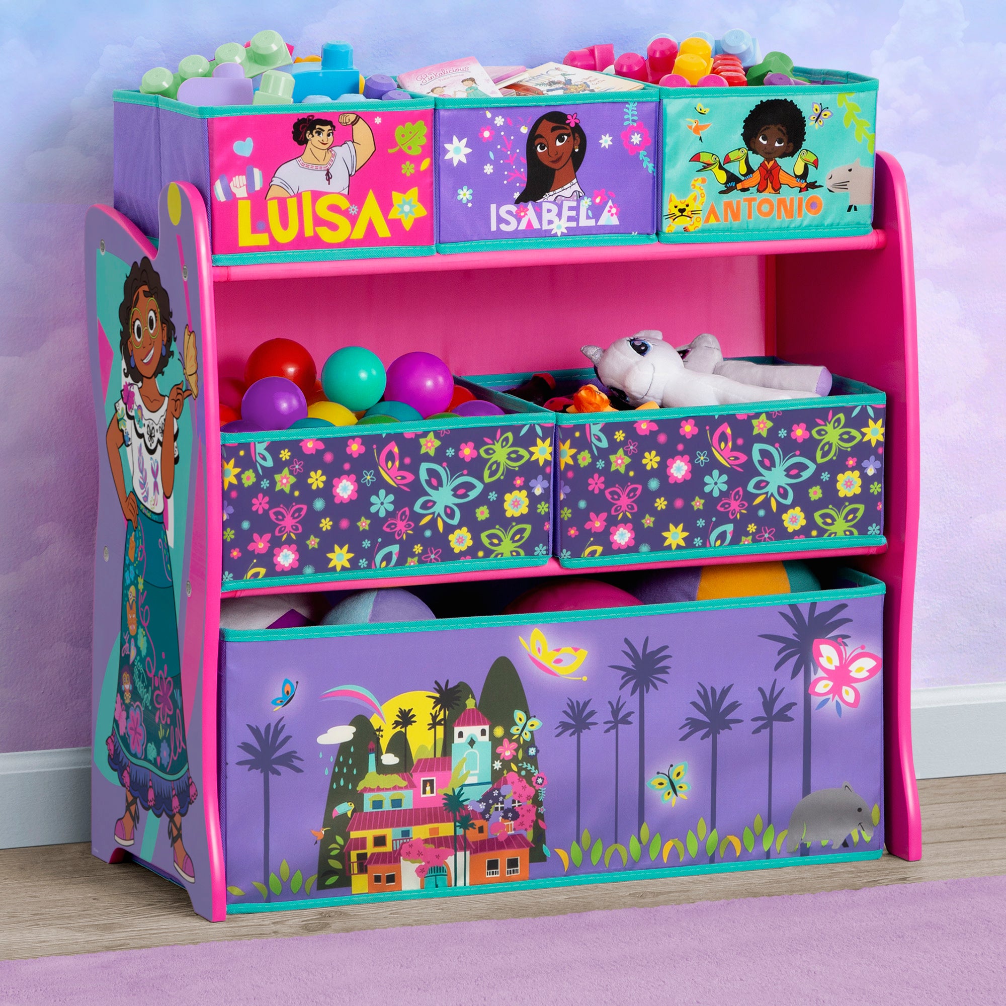 Disney Encanto 6 Bin Design and Store Toy Organizer - Delta Children