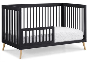 Jordan 4-In-1 Convertible Crib Midnight Grey with Natural (1372) 13