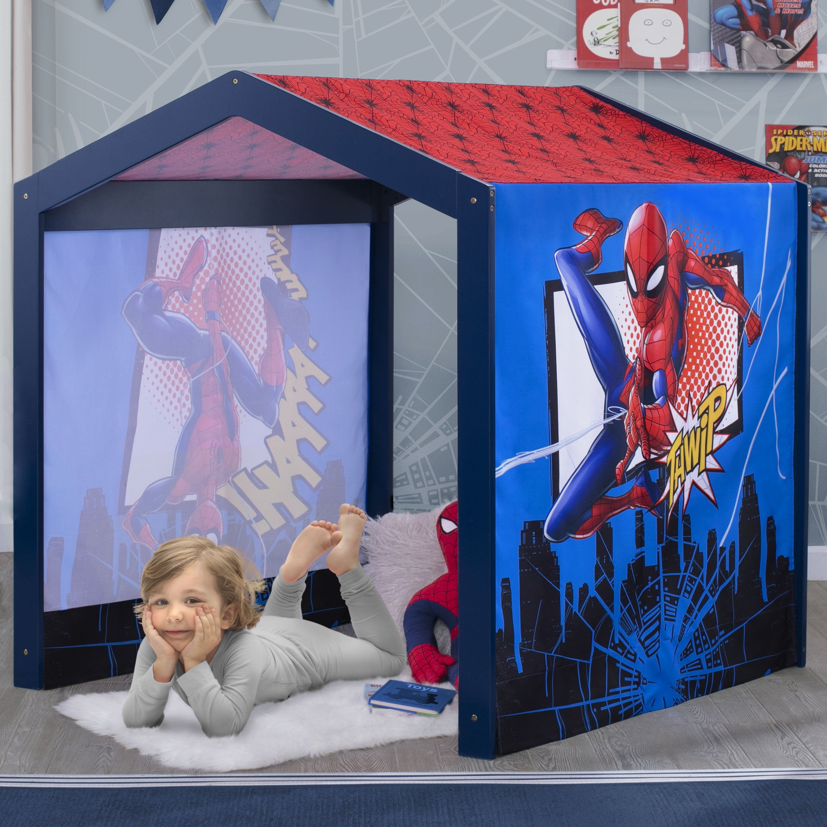 spiderman tent Spider-Man Indoor Playhouse with Fabric Tent