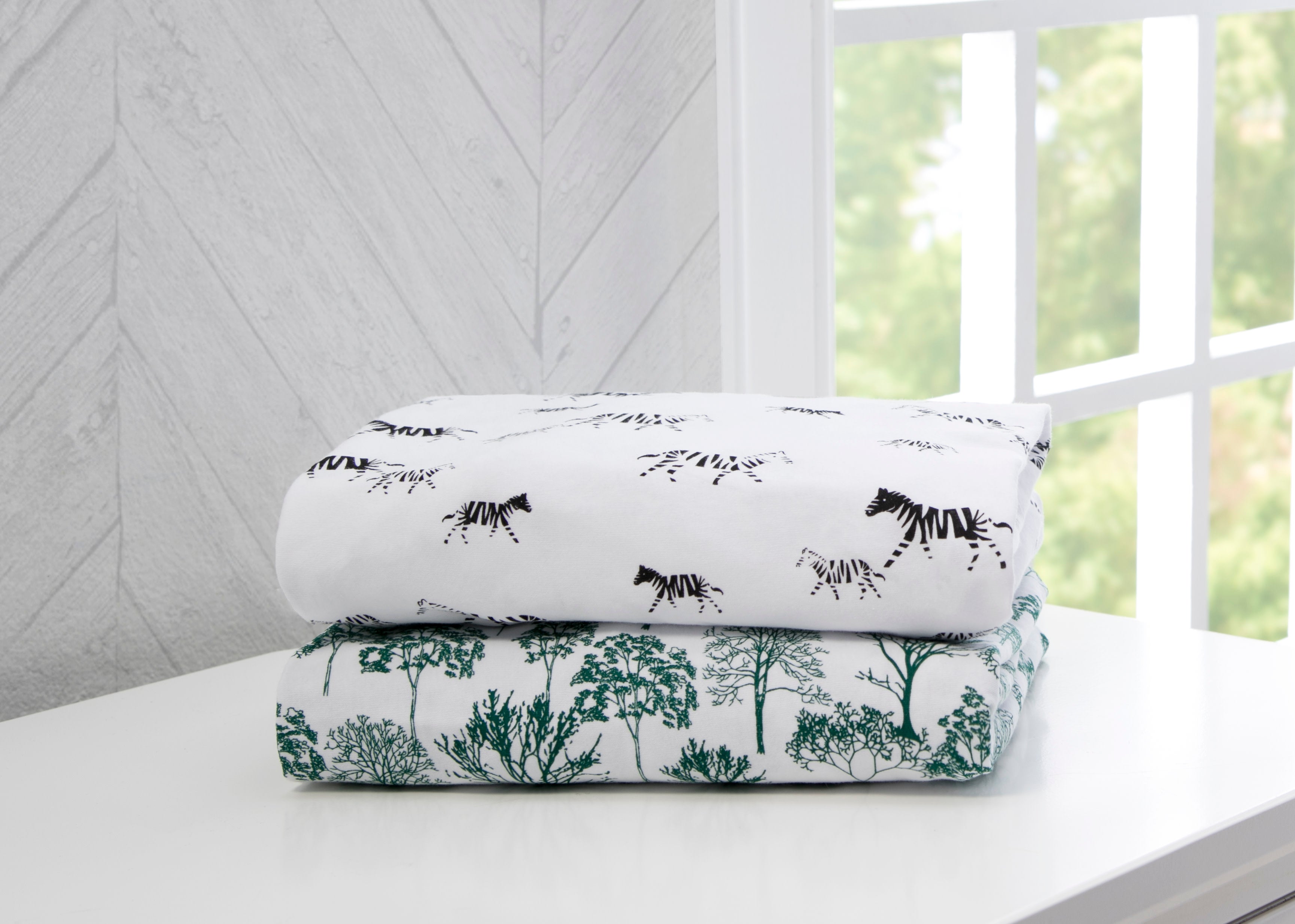 Modern Safari Fitted Crib Sheets Pack Delta Children