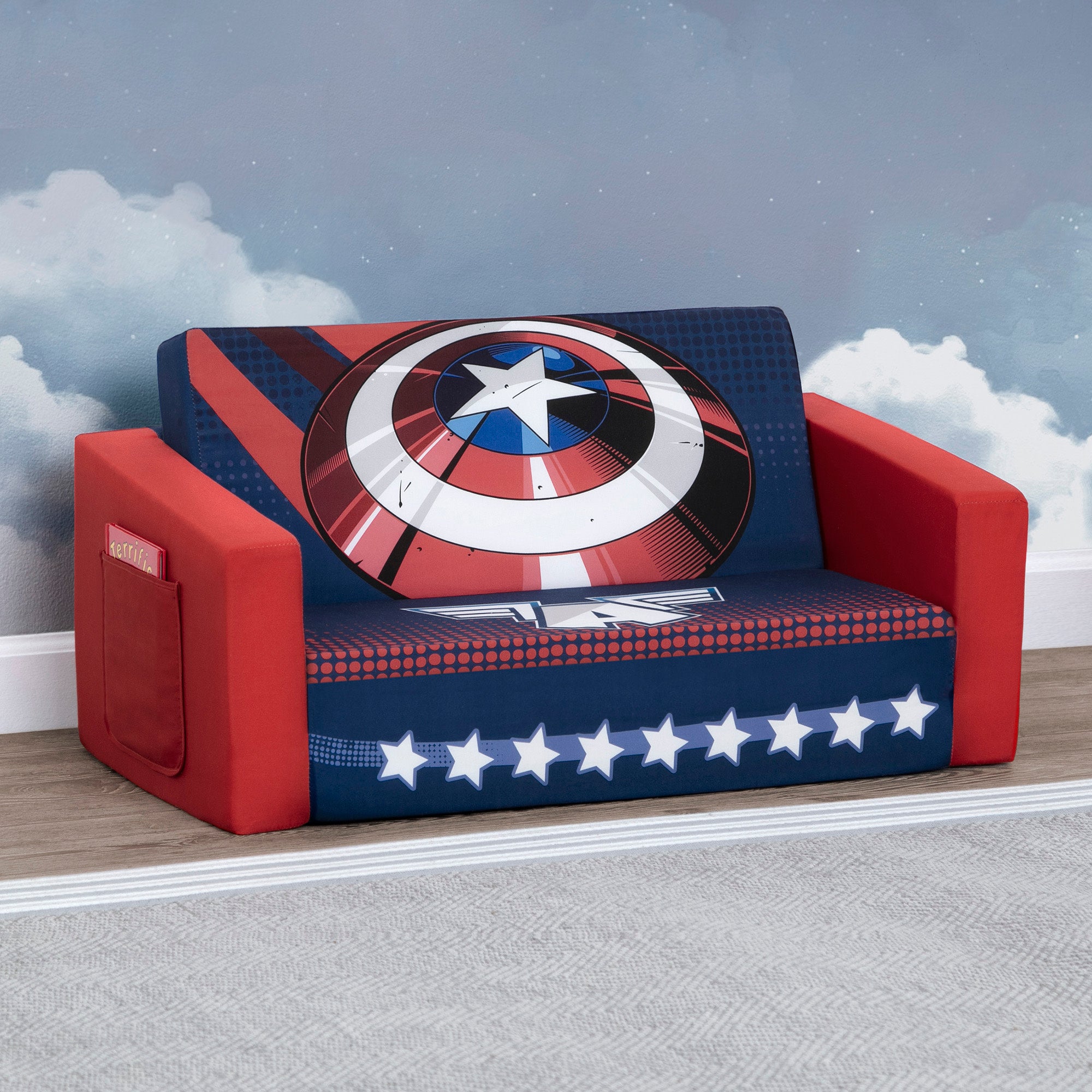 Avengers Cozee Flip-Out Sofa 2-in-1 Convertible Delta Children